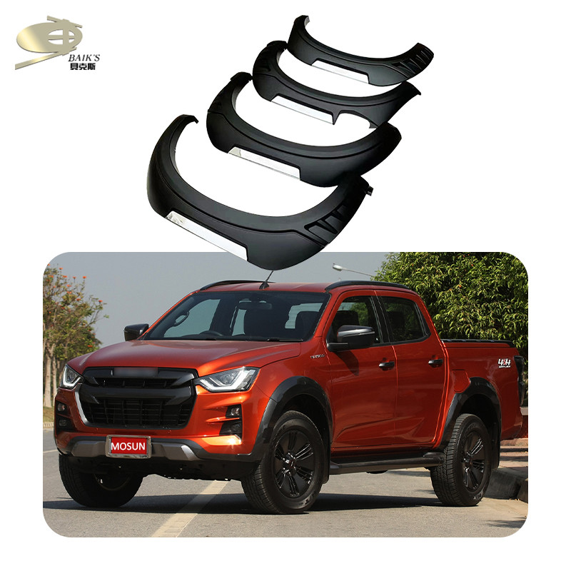 Abs Fender Flares For Isuzu Dmax 2020-2021 With Chromed Kit Wheel Arch