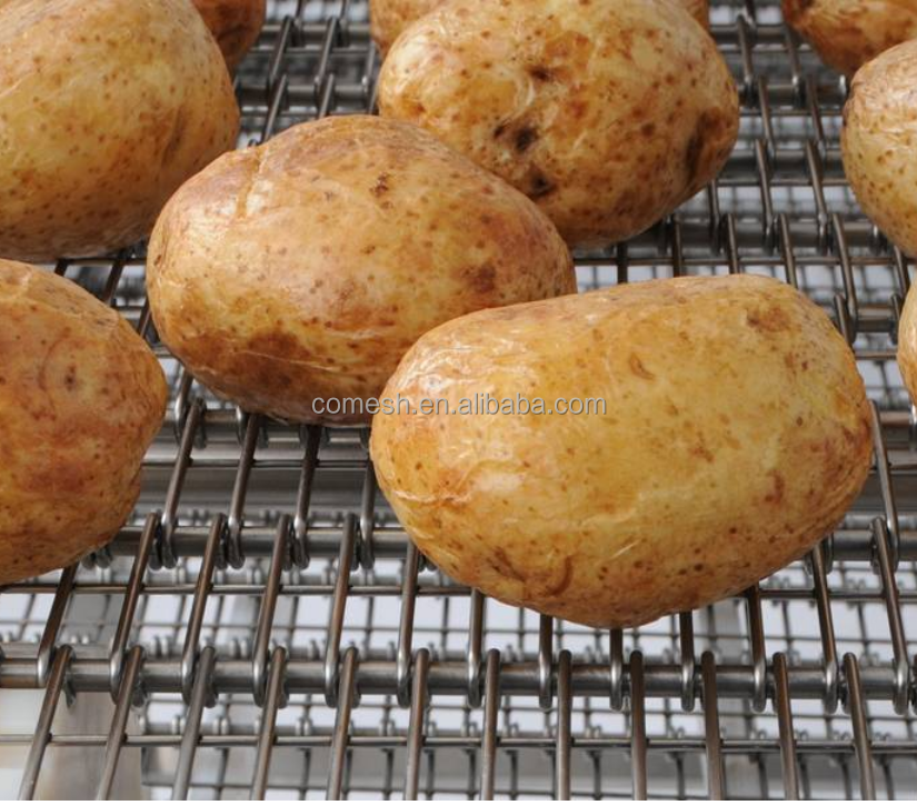 304 Stainless Steel Balanced Weave Conveyor Belt Bread Baking Chain Link Wire Mesh