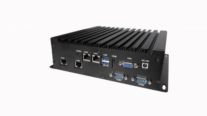 MIS-EPIC06-4L Fanless Box PC / IPC Industrial Computer U Series CPU 4 Network 6 Series 6USB 3