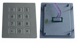 China IP65 dot matrix metal 12 keys vandal resistant phone numeric keypad for industrial on sale