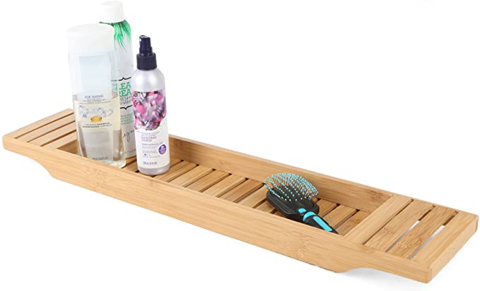 Customized Bathroom Items Soap Bamboo Bath Tray Razors Bathroom Shower Organizer