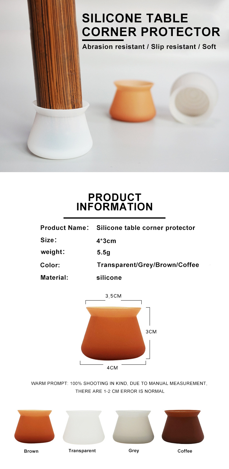 anti slip Anti Scratch Silicone Chair Leg Floor Protectors