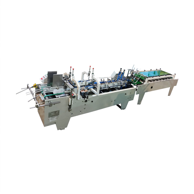Video outgoing-inspection Provided Mini Box Folder Gluer Machine for Small Box Folding