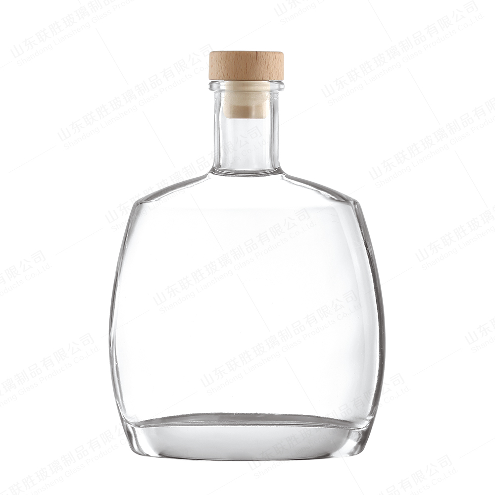 700ml 750ml Gin Rum Spirit Whiskey Glass Flint Bottles with Glass Lids and Material