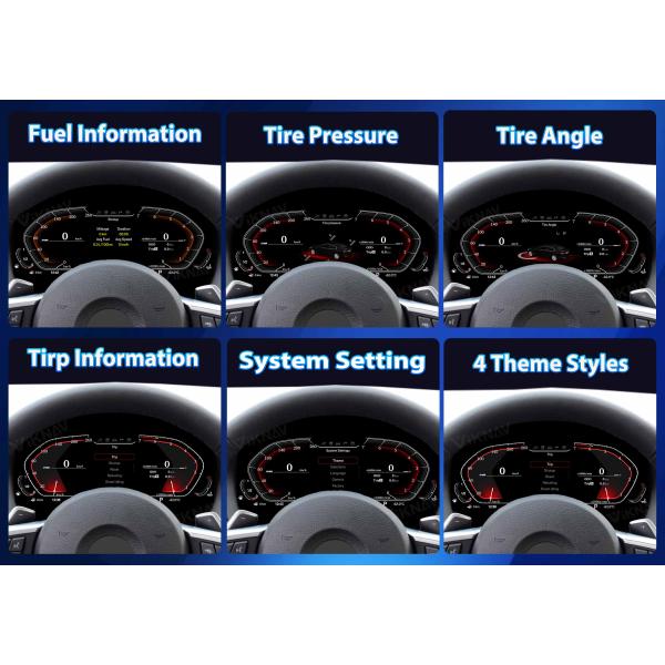 VIKNAV 11" Digital Cluster for BMW Z4 E89 2009-2016 Linux Vertical SpeedoMeter