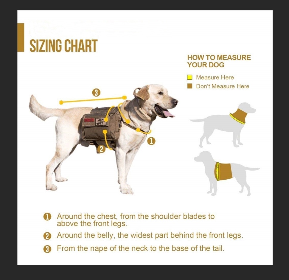 Ultimate Comfort Dog Saddle Bag Premium Canvas Material Military Dog Travel Training Backpack