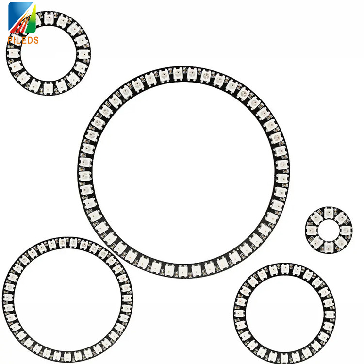DC5V WS2812 LED Pixel Ring Addressable RGB Full Color 1000cd/M2 Brightness
