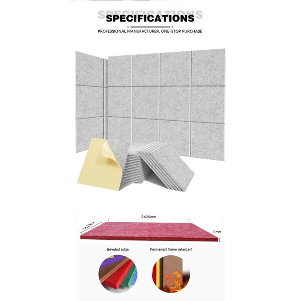 Customized Aesthetic Acoustic Ceiling Panels Eco Friendly Material Flame Retardant