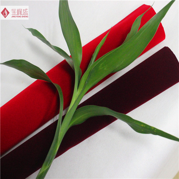 1.45 M Colorful Cotton Velvet Upholstery Fabric , Red Flocked Upholstery Fabric