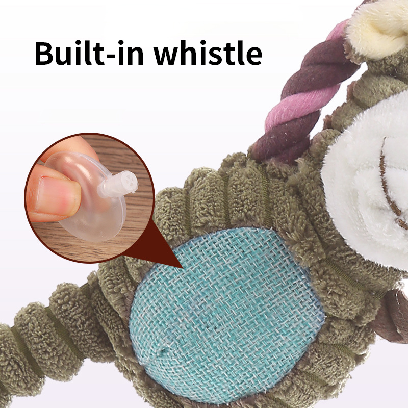 Monkey Shape Indestructible Plush Dog Toys Soft Dog Toys For Heavy Chewers