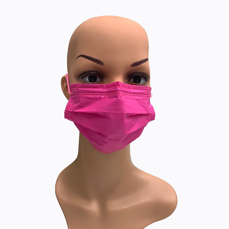 Plain 4 Layers Custom Earloop and Tie on 4Ply Pure Color Surgical Face Masks Disposable Medical Mask