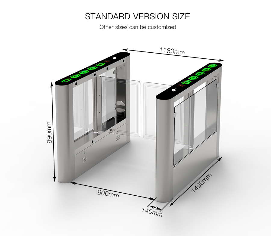 HCW 35-40 Persons / Min Security Fast Speed Gate Turnstile RS485 For School Entrance