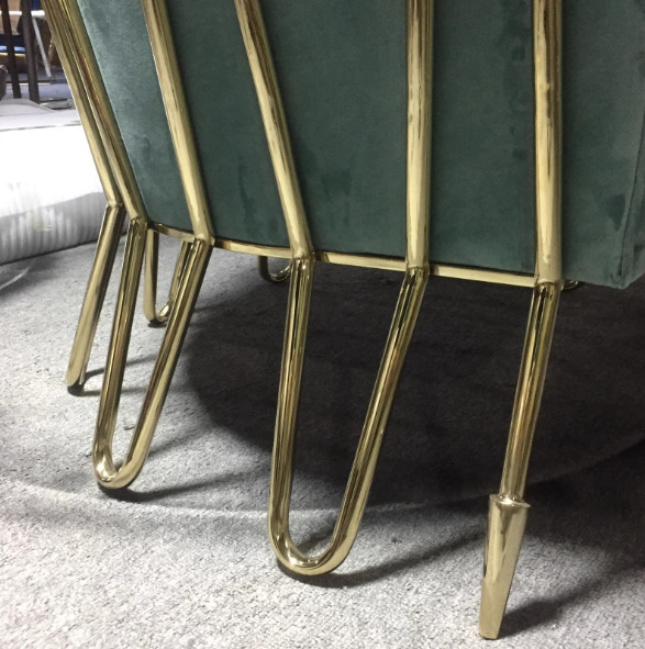 Modern Nordic Style Star Hotel Velvet Armchair for Lounge Reception Area