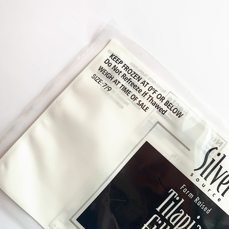 2.5 Mil To 10 Mil Three Side Seal Pouch For Frozen Fish , Nylon PE 3 Side Seal Sachet