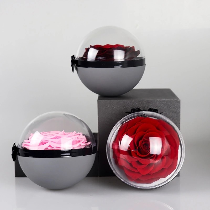 New arrival immortal rose big preserved rose in poke ball rose gift