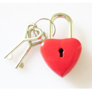Red Heart Shaped diary Lock for Stationery