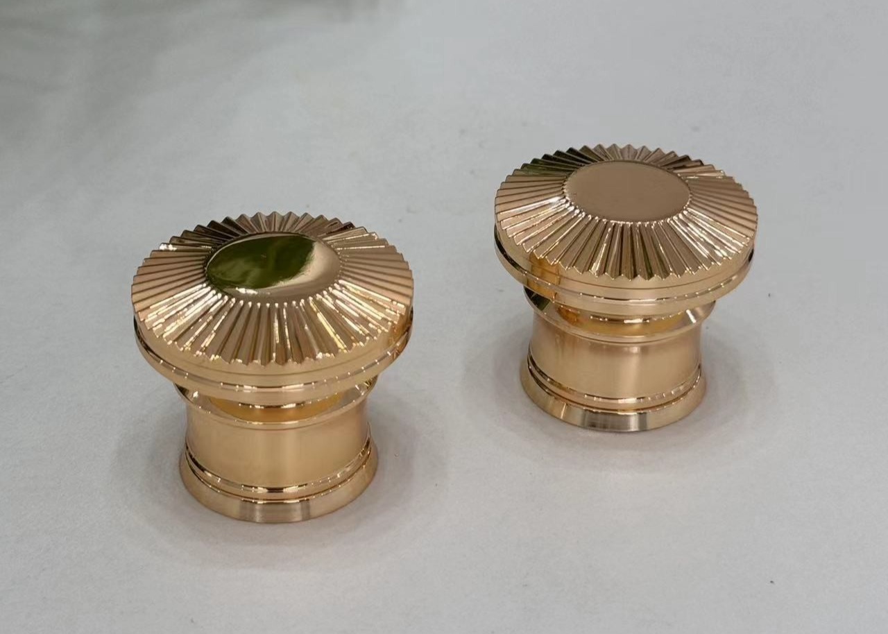 Customizable Exquisite Gold Zamak Perfume Caps Metal Perfume Bottle Lids