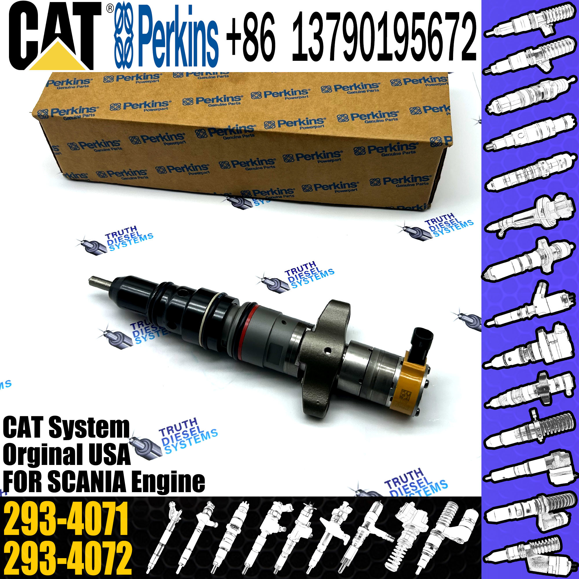 Common rail fuel injector 328-2573 3282573 3879433 387-9433 245-3517 245-3518 293-4067 293-4071 for CAT C7