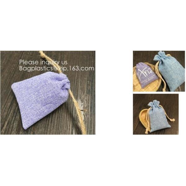 Assorted Colors Burlap Gift Bags with Double Jute Drawstrings Candy Sack Pouch Halloween Treat Gift Bags with Different