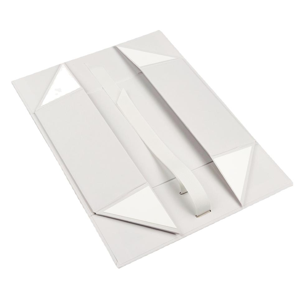 Custom Luxury White Black Pink Magnet Flap Clothing Paper Box Foldable Magnetic Closure Gift Box