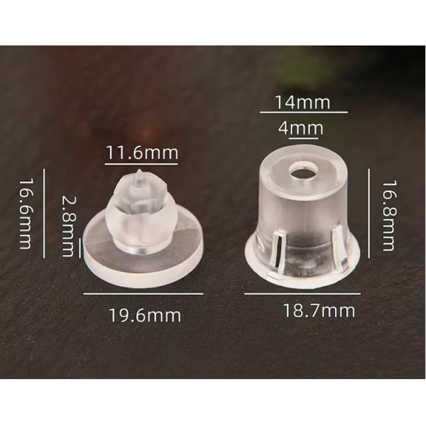 Clear Finish Invisible PC Plastic Nail Fasteners For Billboard Fixed Support Feet