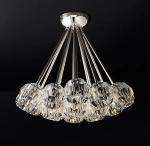 Clear K9 Glass Luxury Ceiling Lights Polished Nickel Finish