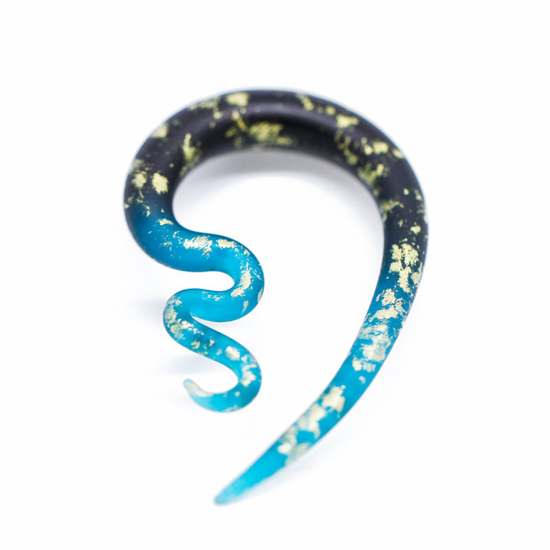 8mm 12mm Spiral Ear Tapers Pyrex Glass Pincher Septum Ring Earrings Extender
