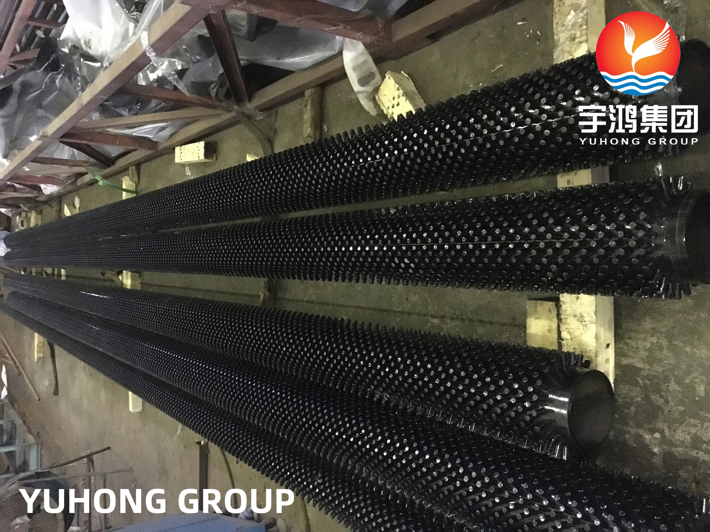 ASTM A335 P9 Alloy Steel Studded Tube Oil Coated HT, ECT Availbale, for Economizer