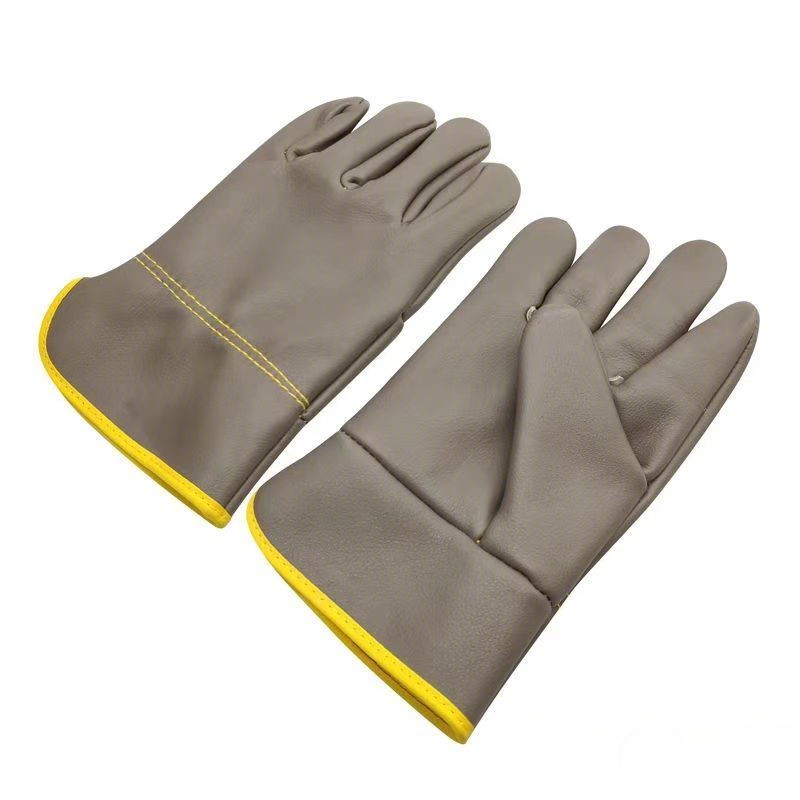 Split Cowhide Welding Gloves , Double Layer Heat Resistant Welder Gloves , Short Driver & Long Cuff Leather Safety Gloves , Anti Spark Wear Resistant