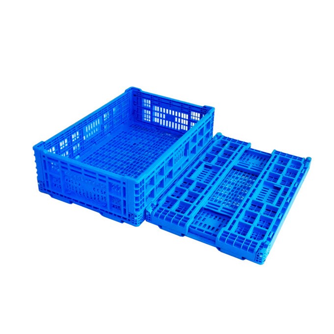 Small collapsible plastic crates for fruits and vegetables