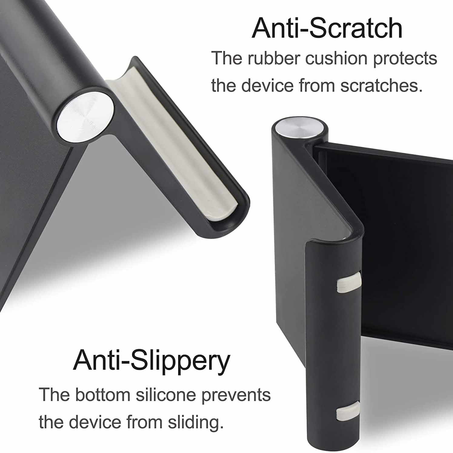 Anti Scratch Foldable Desktop Phone Tablet Stand Adjustable Angle 8.5cm