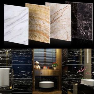 Buy cheap 1220x2440 PVC Imitation Marble Sheet Waterproof Alternative Board Wall Sheet from wholesalers