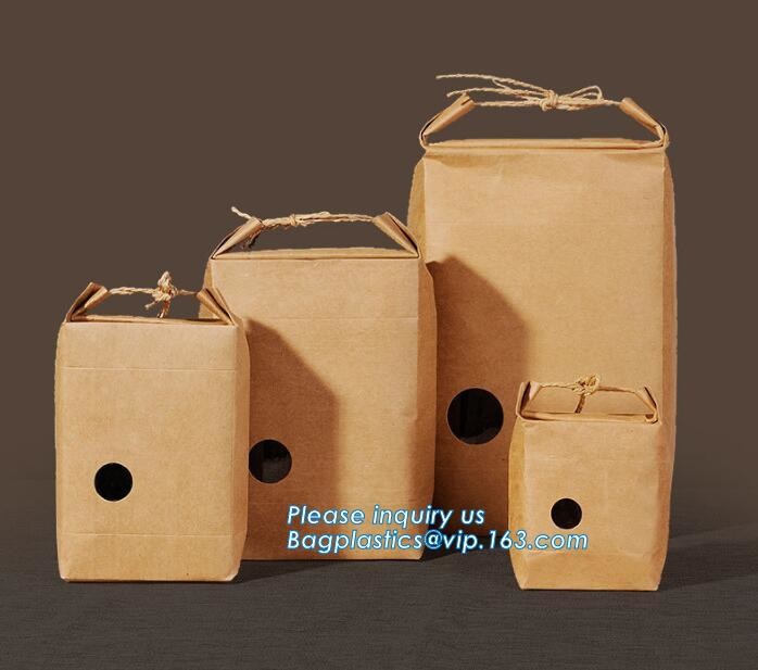 Eco friendly for bread packing paper bags with logo,Food packaging bag disposable kraft paper dried fruit bread bag with