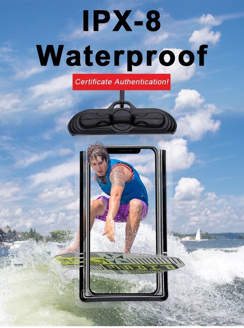 ODM Waterproof Cell Phone Pouch Waterproof Floatable Cell Phone Case Dry Pouch Bag