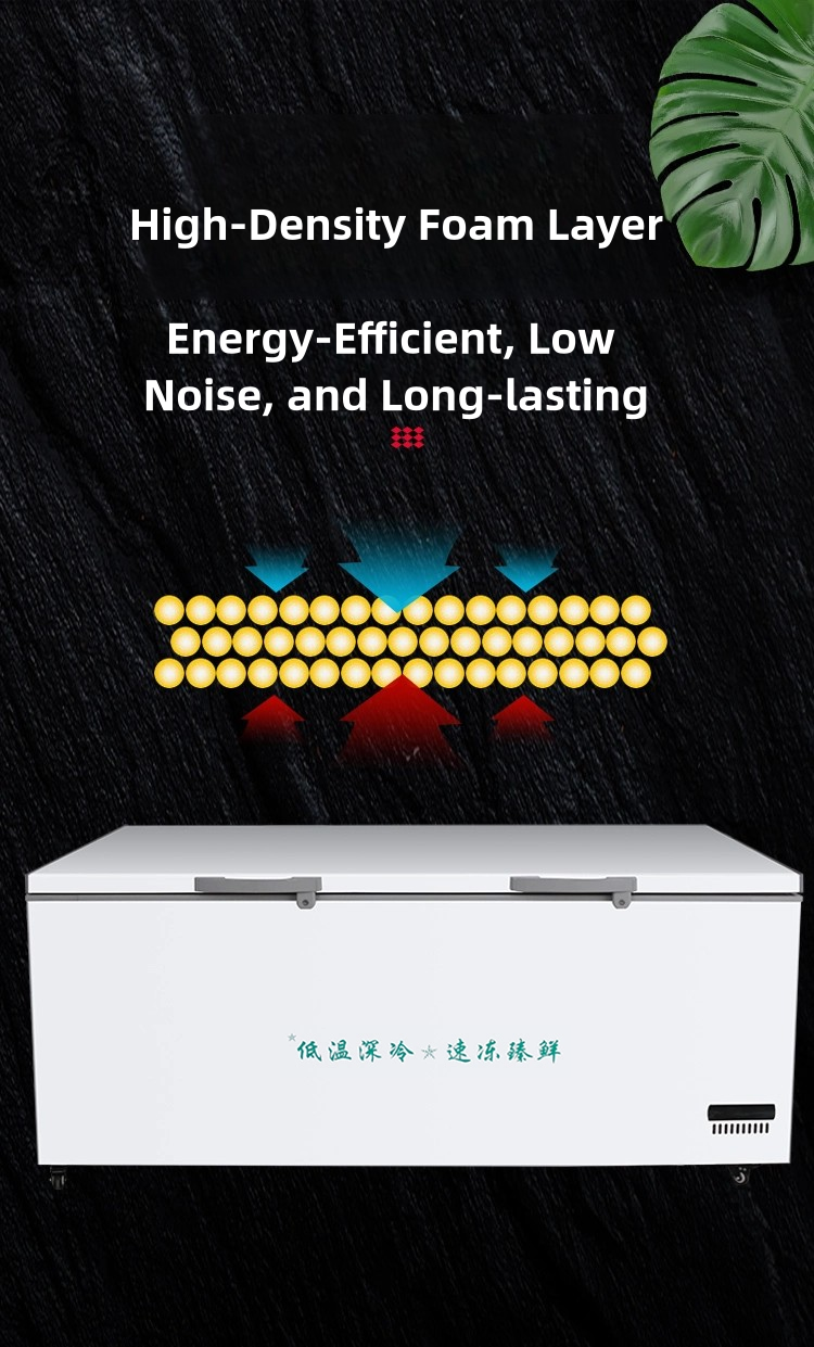 8.5-10cm Foam Layer Ultra-Low Chest Freezer for Large Capacity -60°C Seafood Storage