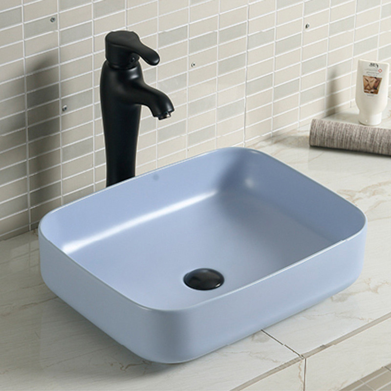 15 Inch Vessel Ceramic Bathroom Sink Bowl Stain Resistant Hand Wash White