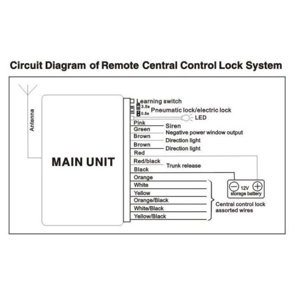 12V Car Door Keyless Entry System Negative Trigger CE