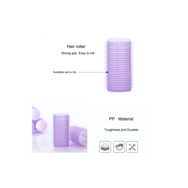 DANSKY DIY Salon Hairdressing Styles Set Long & Short Hair Roller Heatless Plastic Nylon Hair Rollers with Hot Temperature Clips