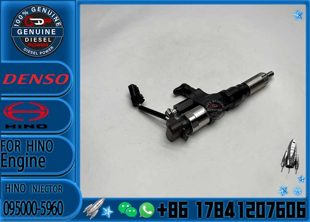 Common Rail Injector 095000-5960 For HINO J07E J08 23670-E0301 095000-6592 095000-6593 095000-6602
