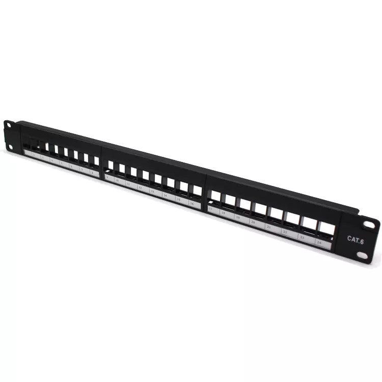 19 Inch CAT6 UTP Patch Panel 1U RJ45 24 Ports Blank