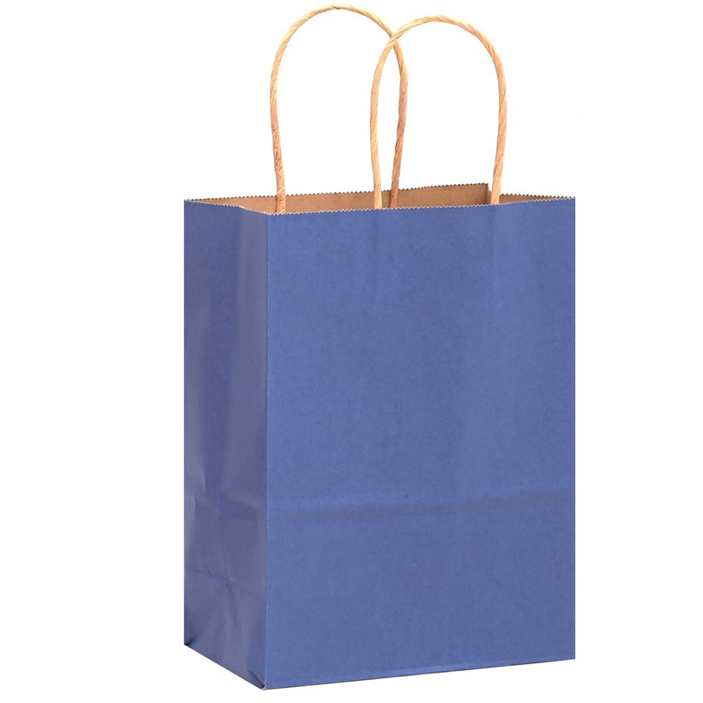 Hand Length Handle Custom Print Eco Friendly Luxury Kraft Paper Bags with Competitive