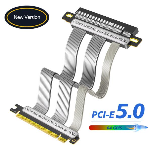 Best Brand PCI-E Express to Pci Adapter 16X Flexible Riser Cable PCIE 5.0 (180 Degree )GPU Extension Card