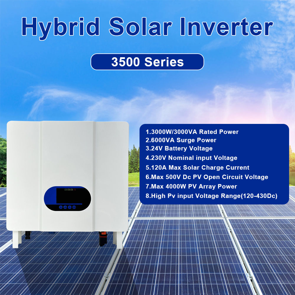 3.5KW Hybrid Solar Inverter 230VAC Off Grid 3500W With MPPT 24V Pure Sine Wave