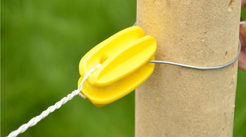 White / Black / Yellow Egg Shaped Plastic Insulators UV Resistant