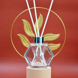200ml Polygon Frosted Reed Diffuser Bottle Customized With Lids