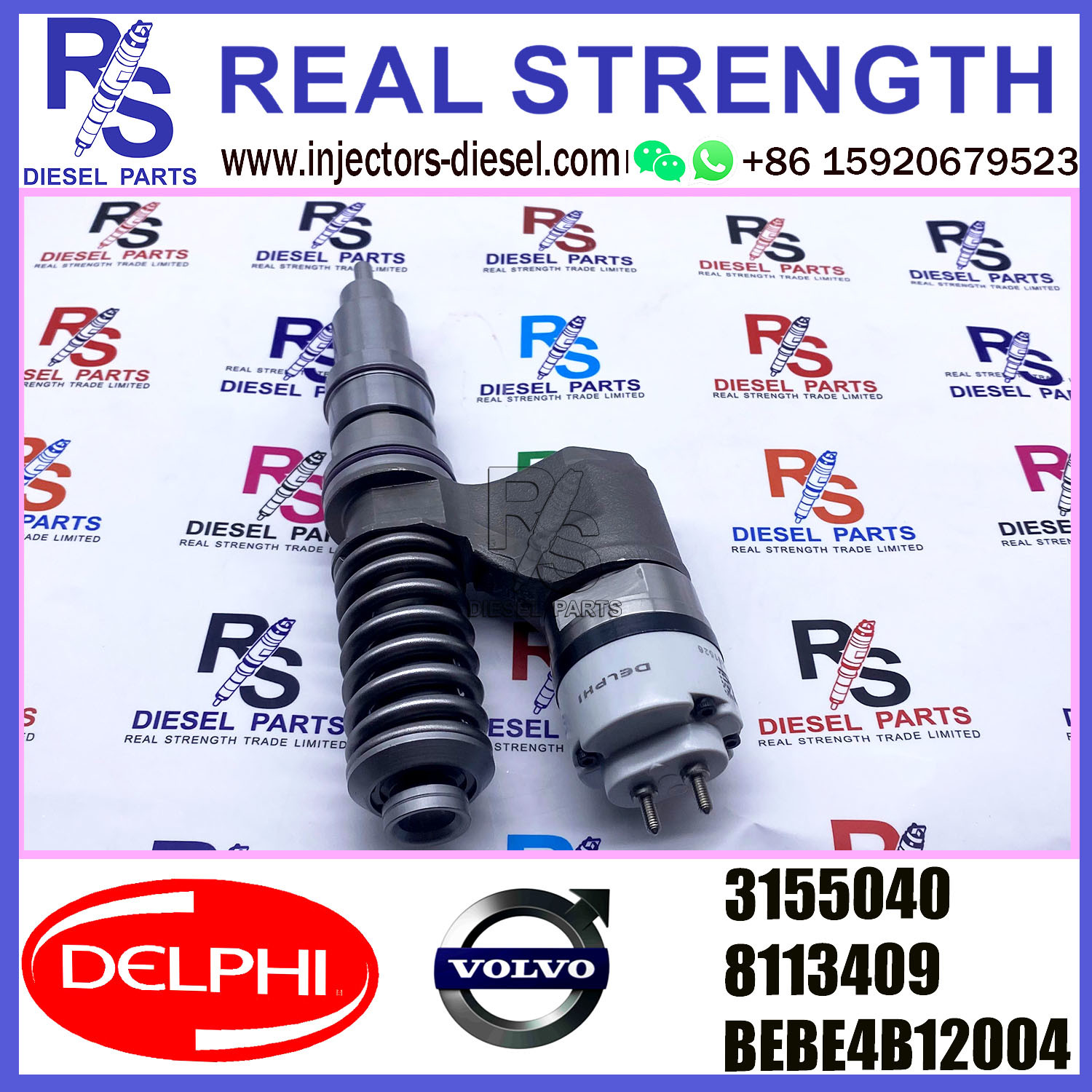 DELPHI injector 3155040 8113409 BEBE4C12004 Diesel pump Injector V-O-L-V BEBE4C12004 A3 for V-O-L-V D12 EURO SPEC