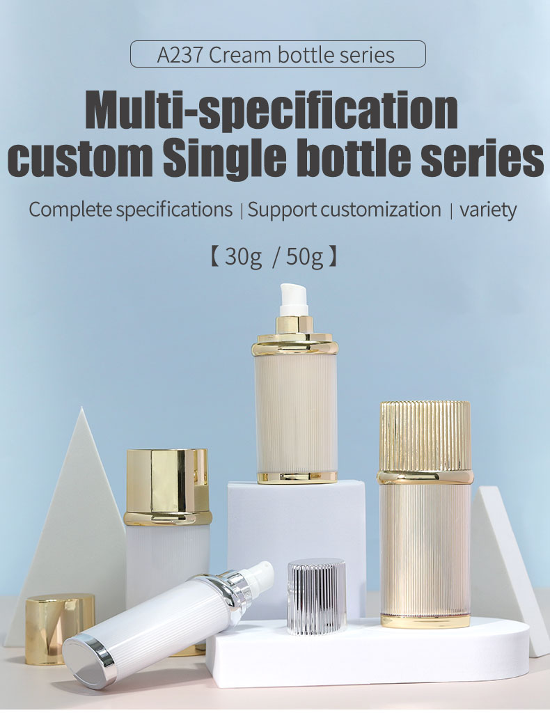 Acrylic Essential Oil Packaging Bottles 30ml 50ml Plastic Spray Bottles For Sunscreen / Essence / BB Cream
