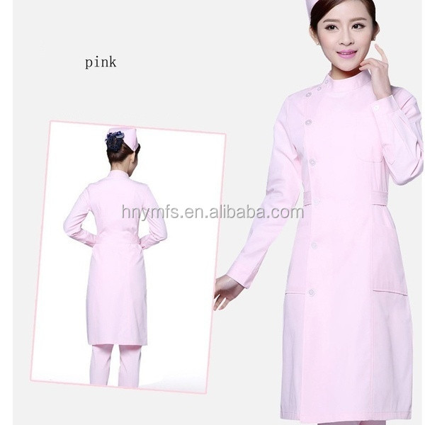100% Cotton Hospital Scrubs Long Sleeve Medical Nursing Scrubs