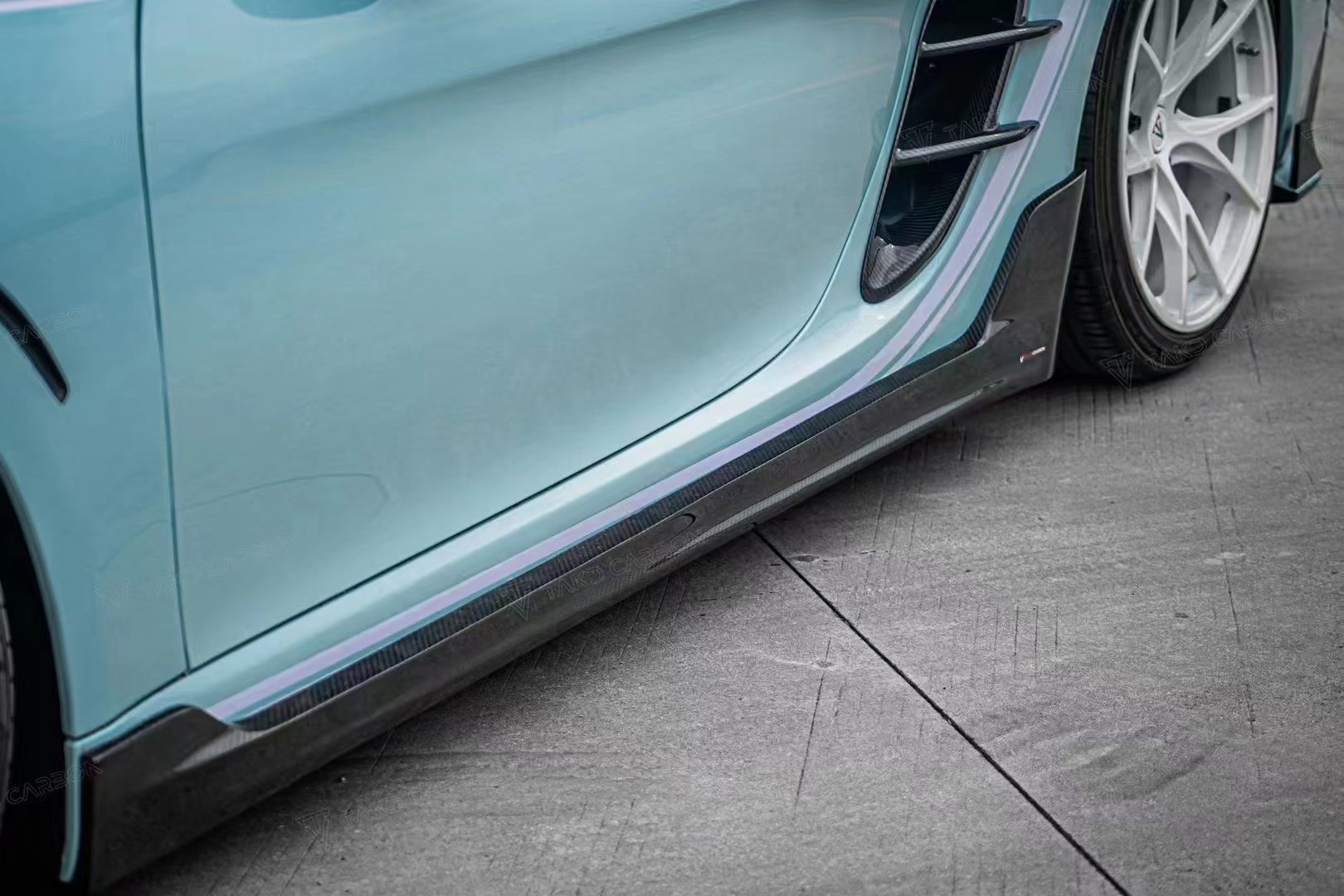 Lake Blue GTS Porsche Body Kit 718 Side Skirt 2017 - 2019 Bumper Spoiler