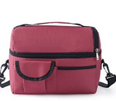 Factory price portable Reusable bicycle cooler lunch bag Insulated shoulder bag Lunch bag for food delivery